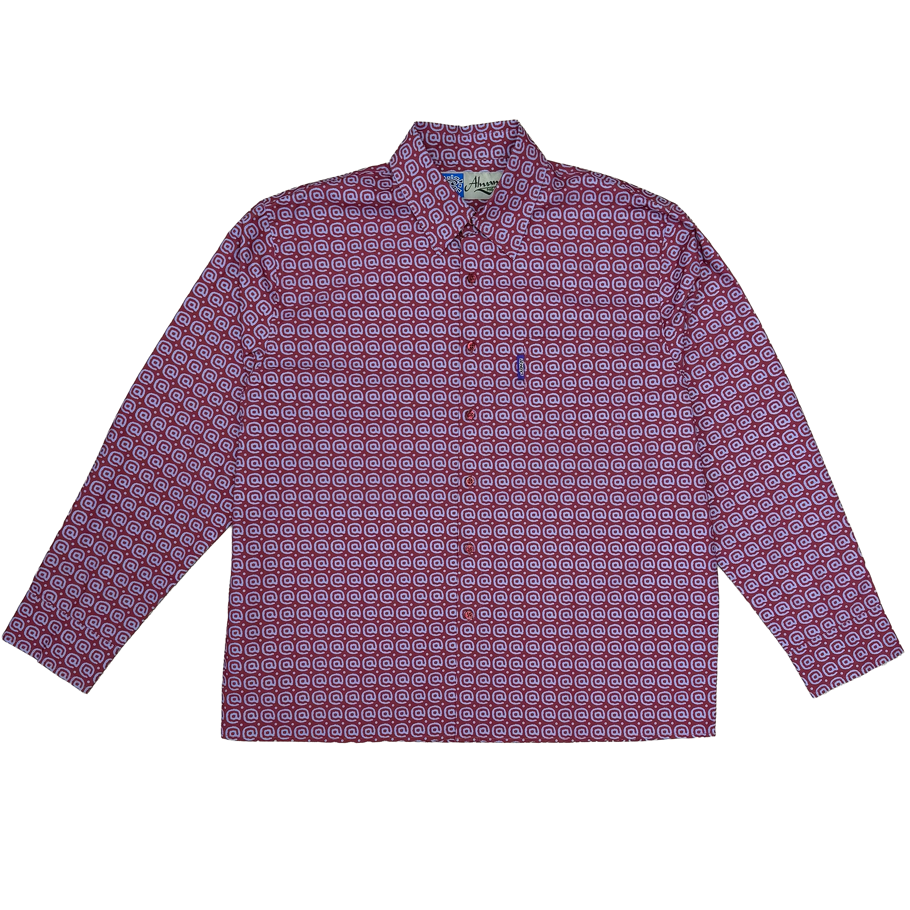 ALWAYS DO WHAT YOU SHOULD DO POLK@ DOT BUSINESS SHIRT CRIMSON
