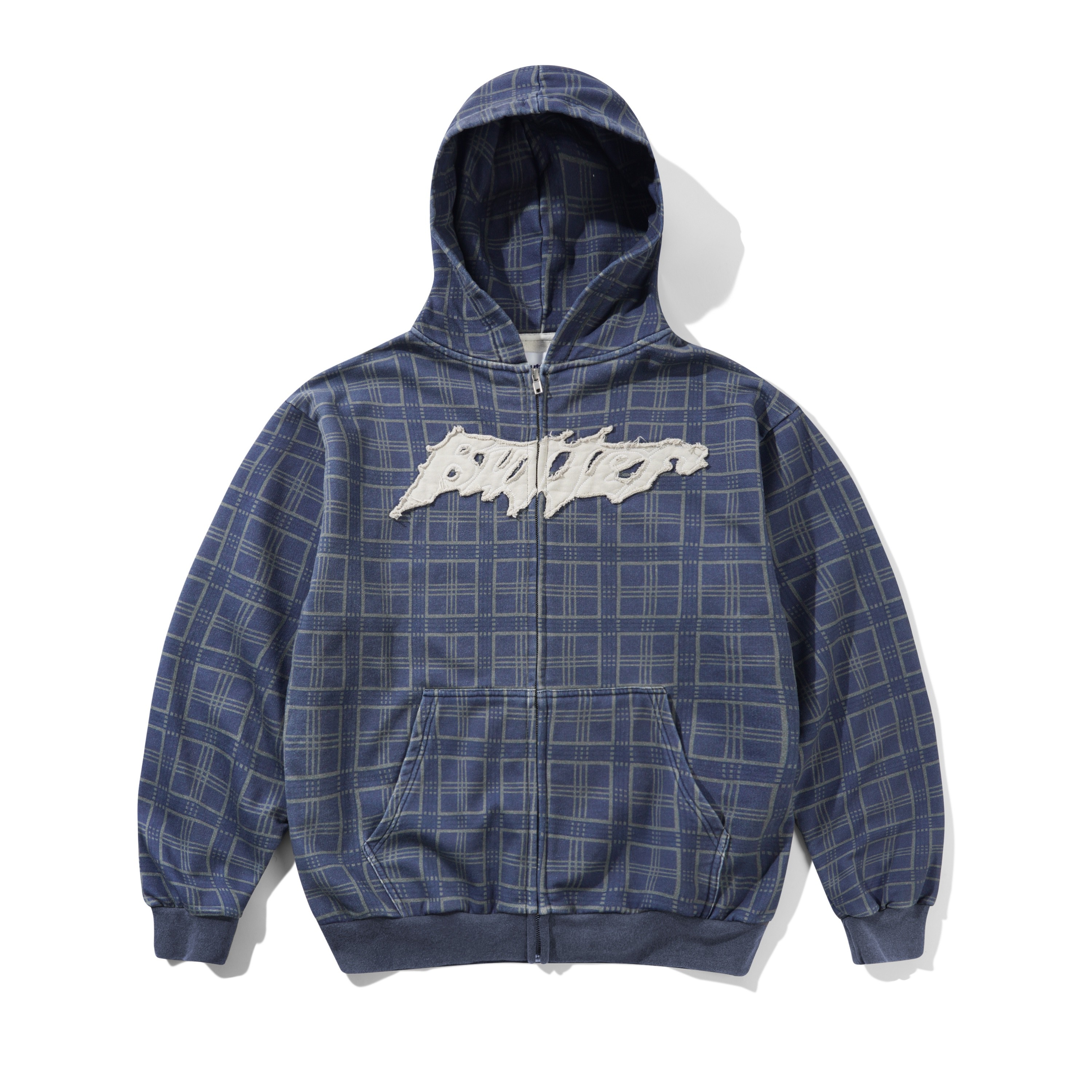 BUTTER GOODS AMPLIFY ZIP THRU HOOD WASHED PLAID - Tôpette Skateboards & Lifestyle