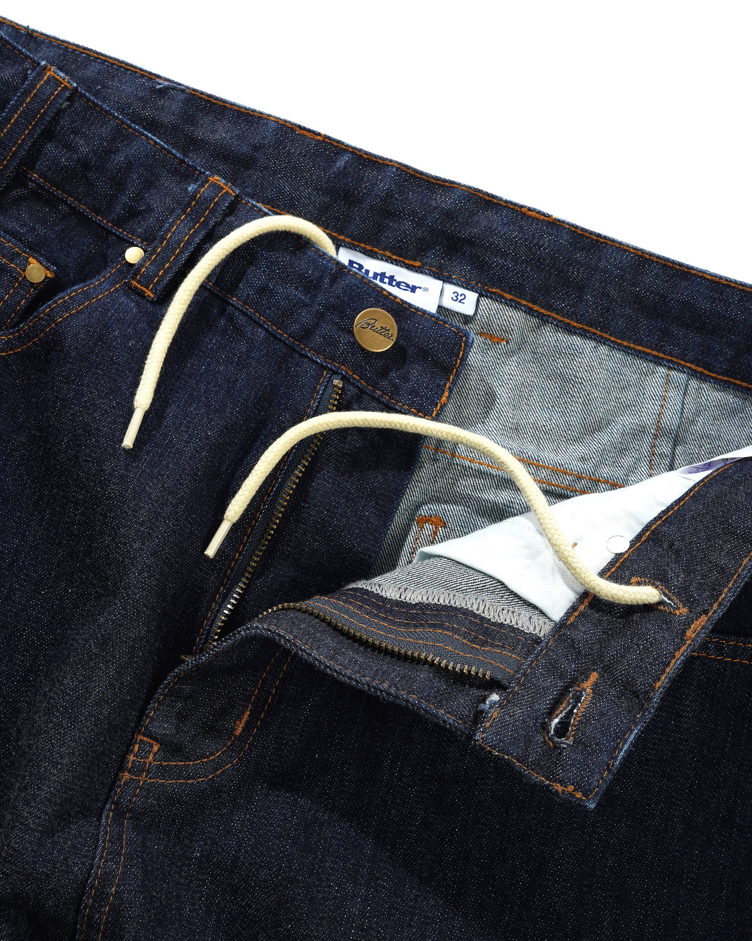 BUTTER GOODS  X DANIEL JOHNSTON BULL SELVEDGE DENIM JEANS RAW INDIGO - Tôpette Skateboards
