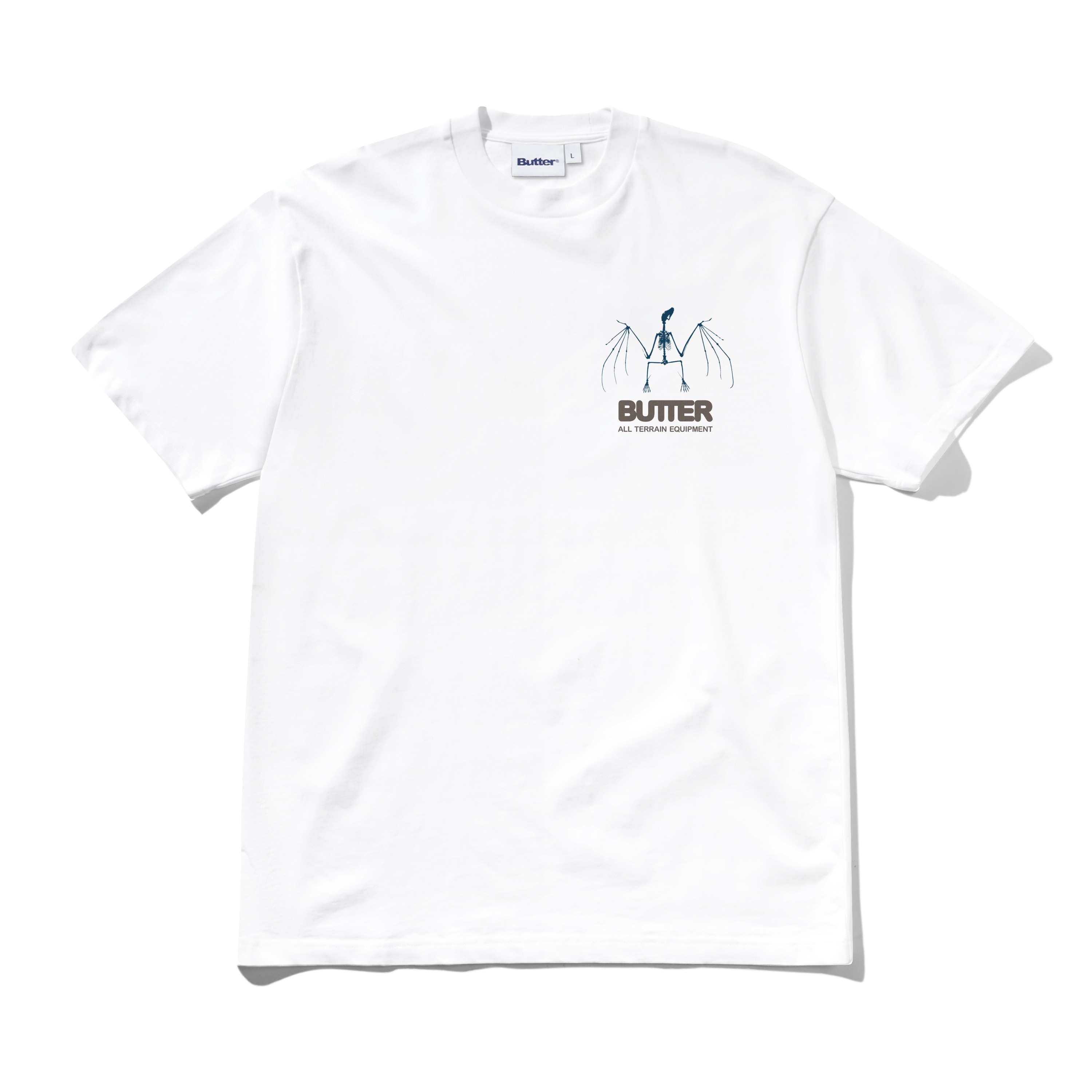 BUTTER GOODS NOCTURNAL TEE WHITE  - Tôpette Skateboards & Lifestyle