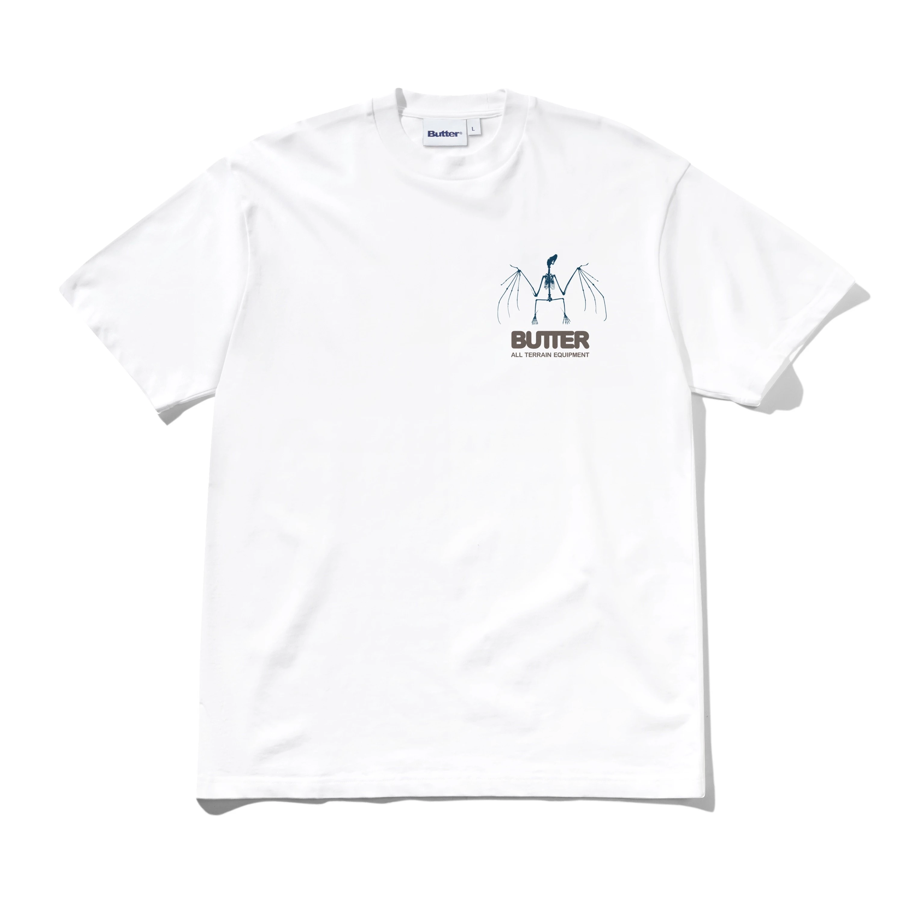 BUTTER GOODS NOCTURNAL TEE WHITE  - Tôpette Skateboards & Lifestyle