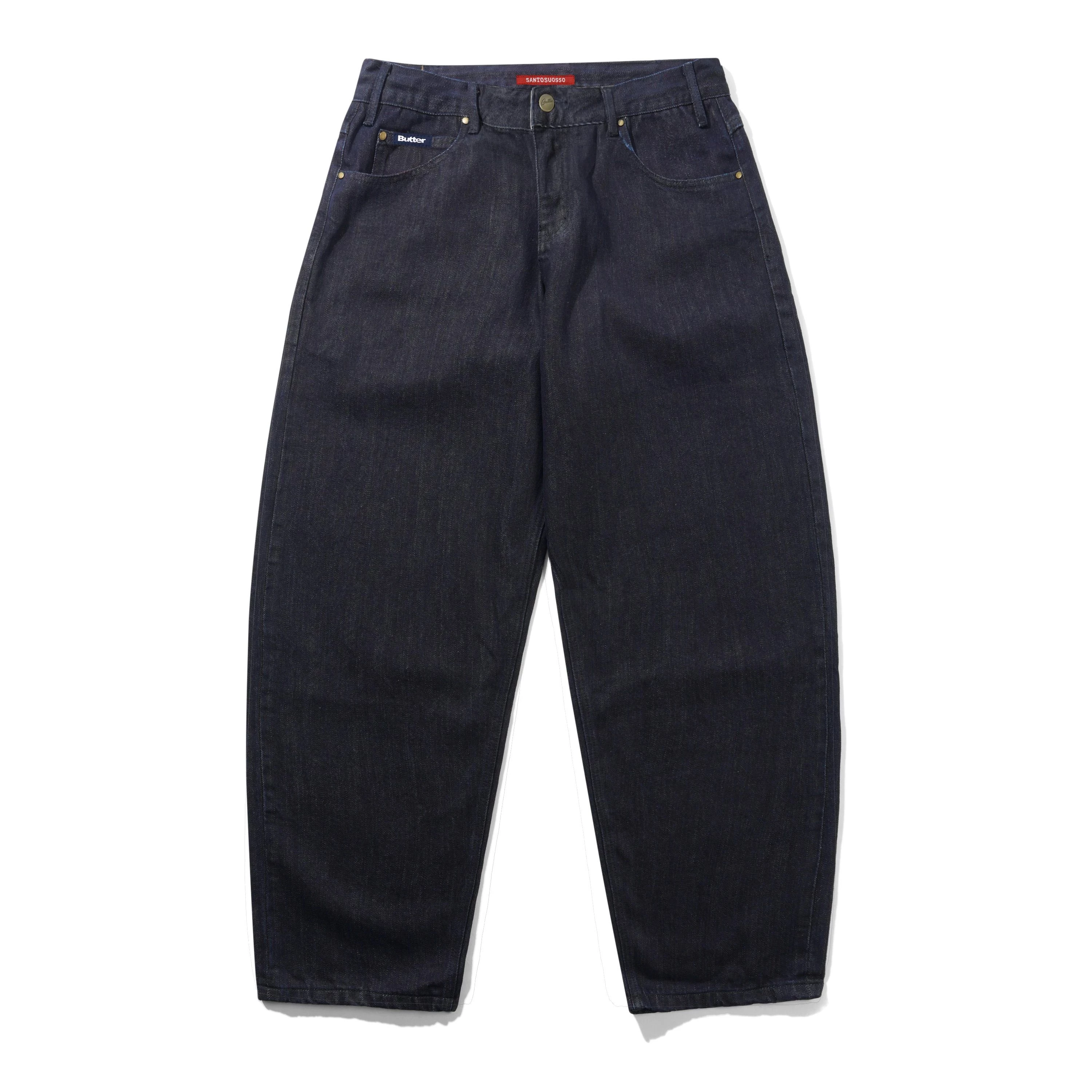 BUTTER GOODS SANTOSUOSSO DENIM JEANS, RAW SELVEDGE DENIM