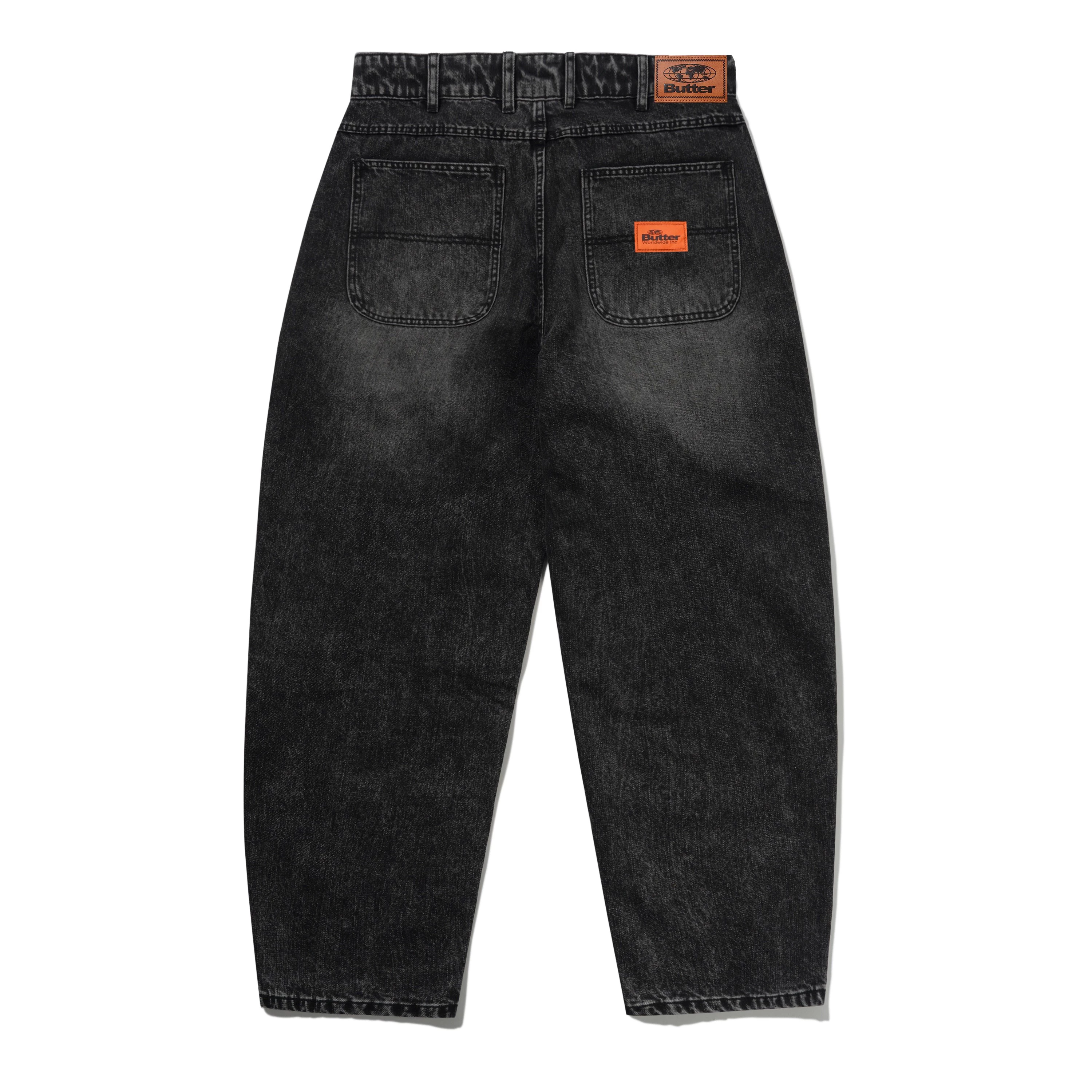 BUTTER GOODS SANTOSUOSSO DENIM JEANS STONEWASH BLACK - Tôpette Skateboards & Lifestyle