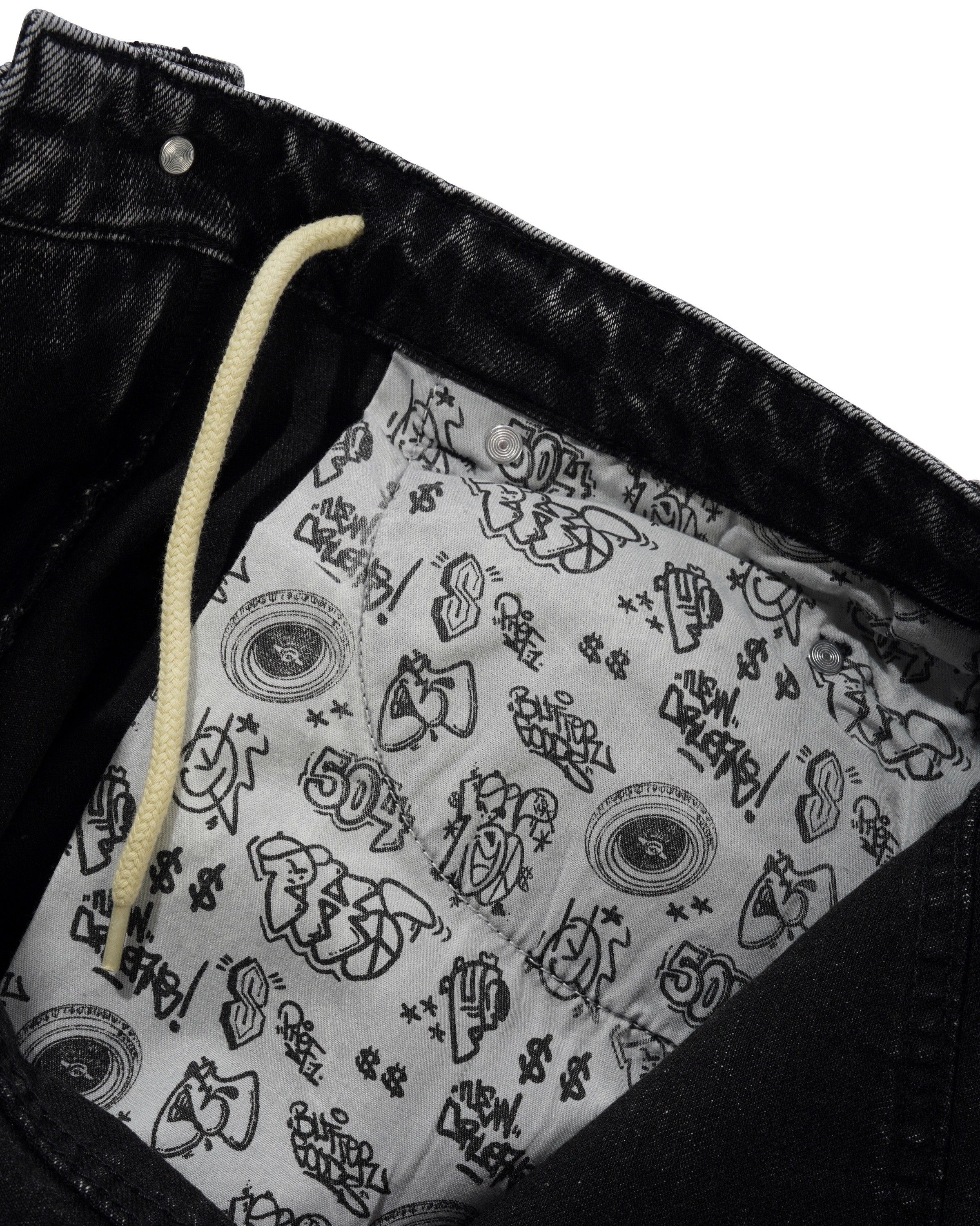 BUTTER GOODS SANTOSUOSSO DENIM JEANS STONEWASH BLACK - Tôpette Skateboards & Lifestyle