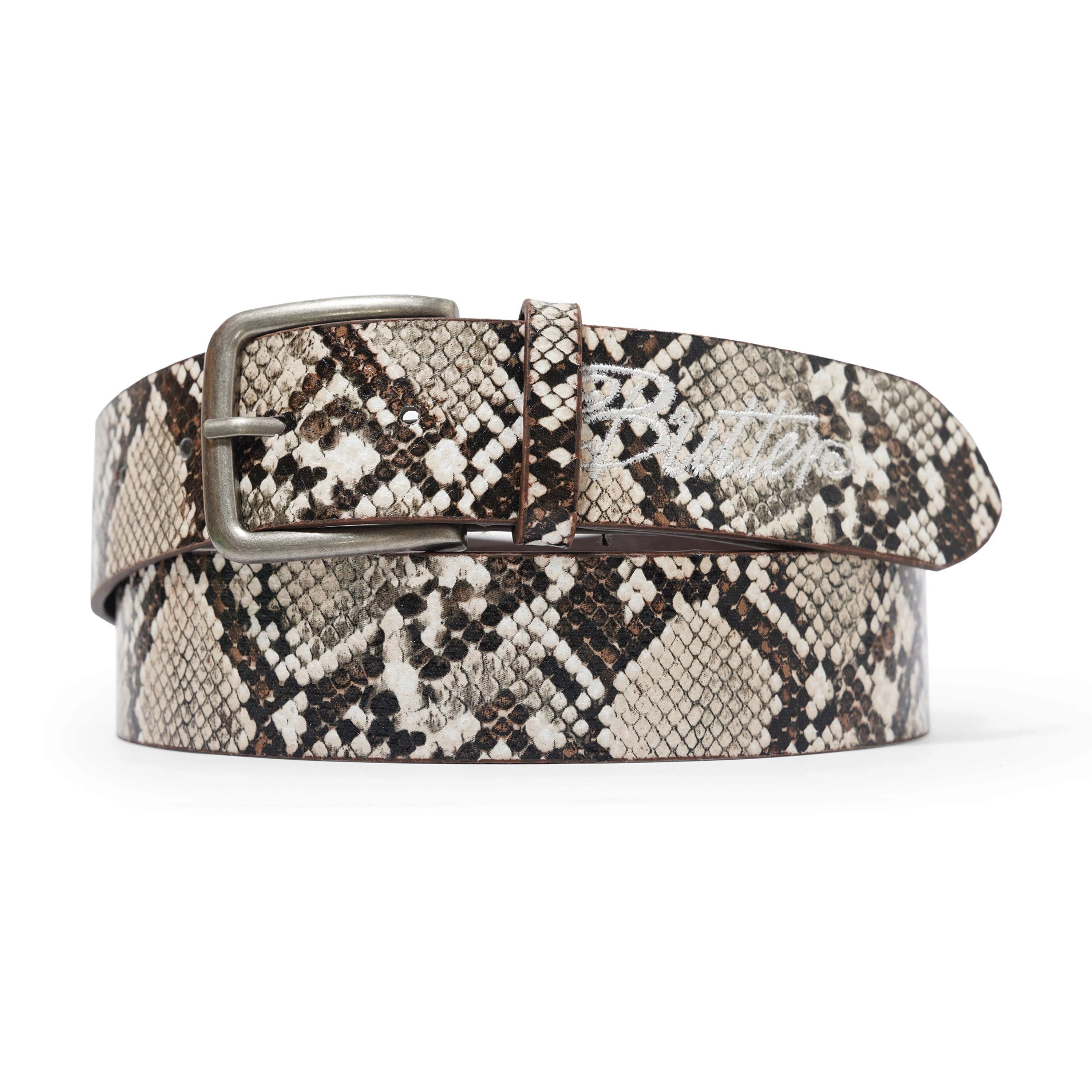 BUTTER GOODS SNAKE SKIN BELT BROWN