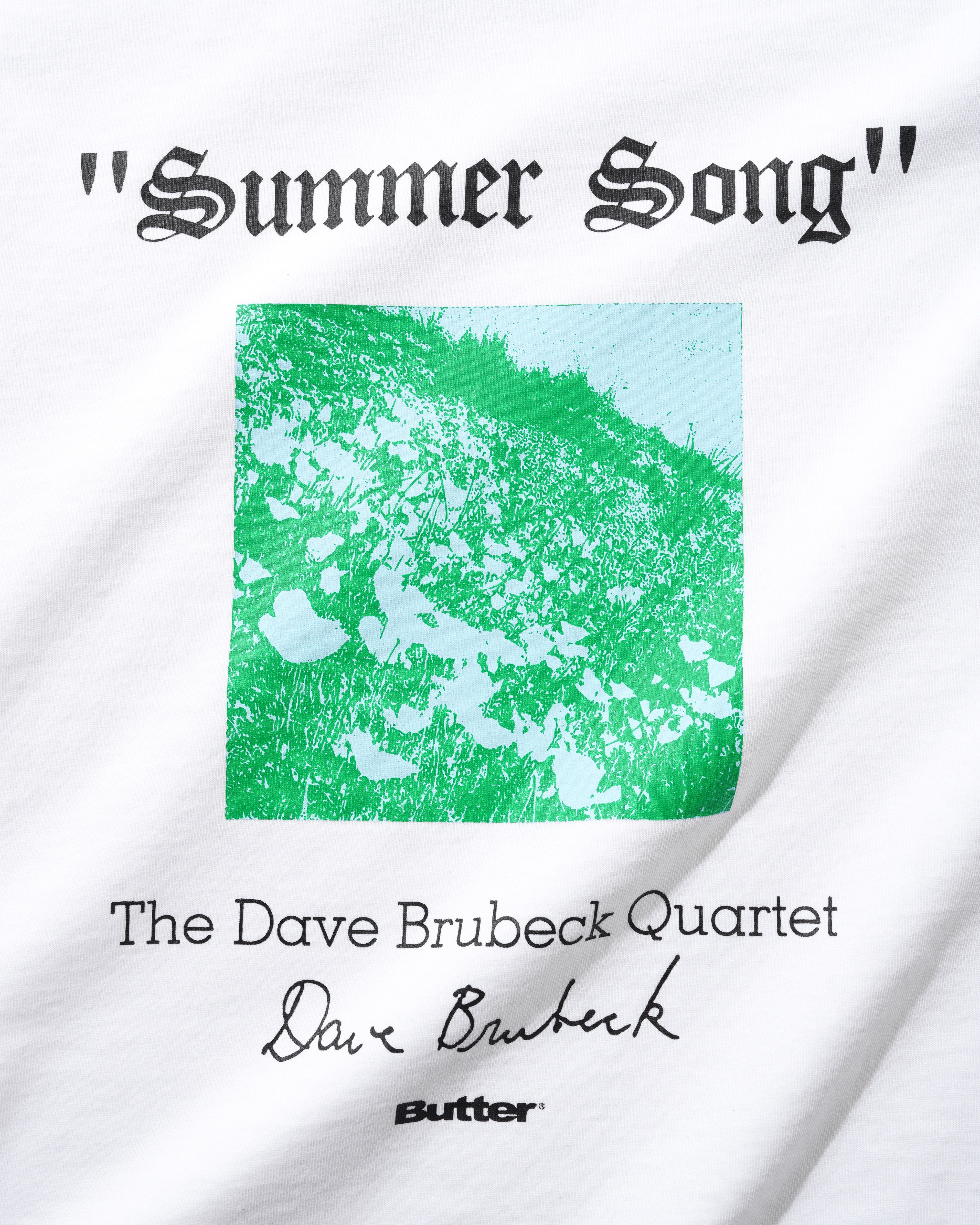 BUTTER GOODS SUMMER SONG TEE WHITE - Tôpette Skateboards & Lifestyle