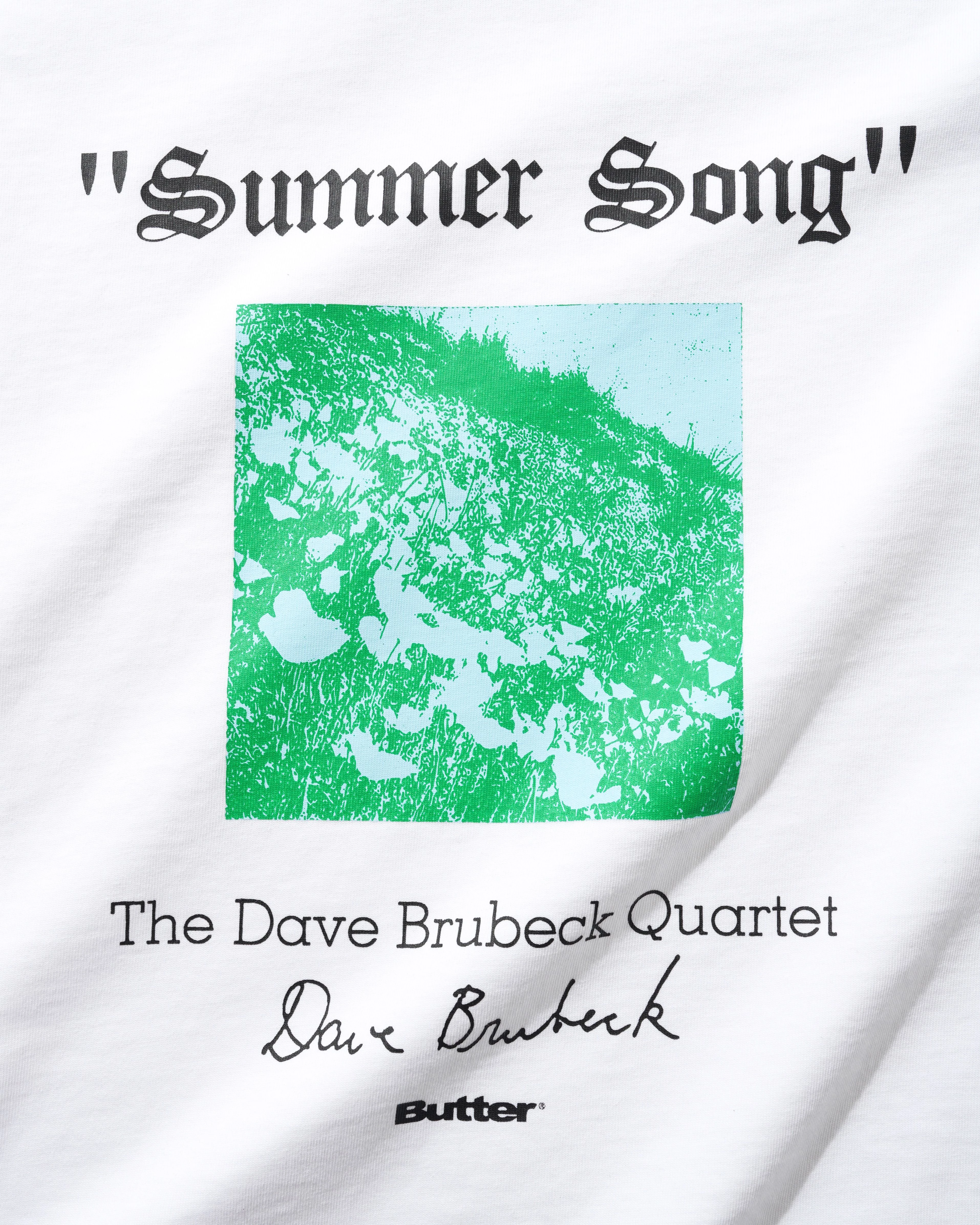 BUTTER GOODS SUMMER SONG TEE WHITE - Tôpette Skateboards & Lifestyle