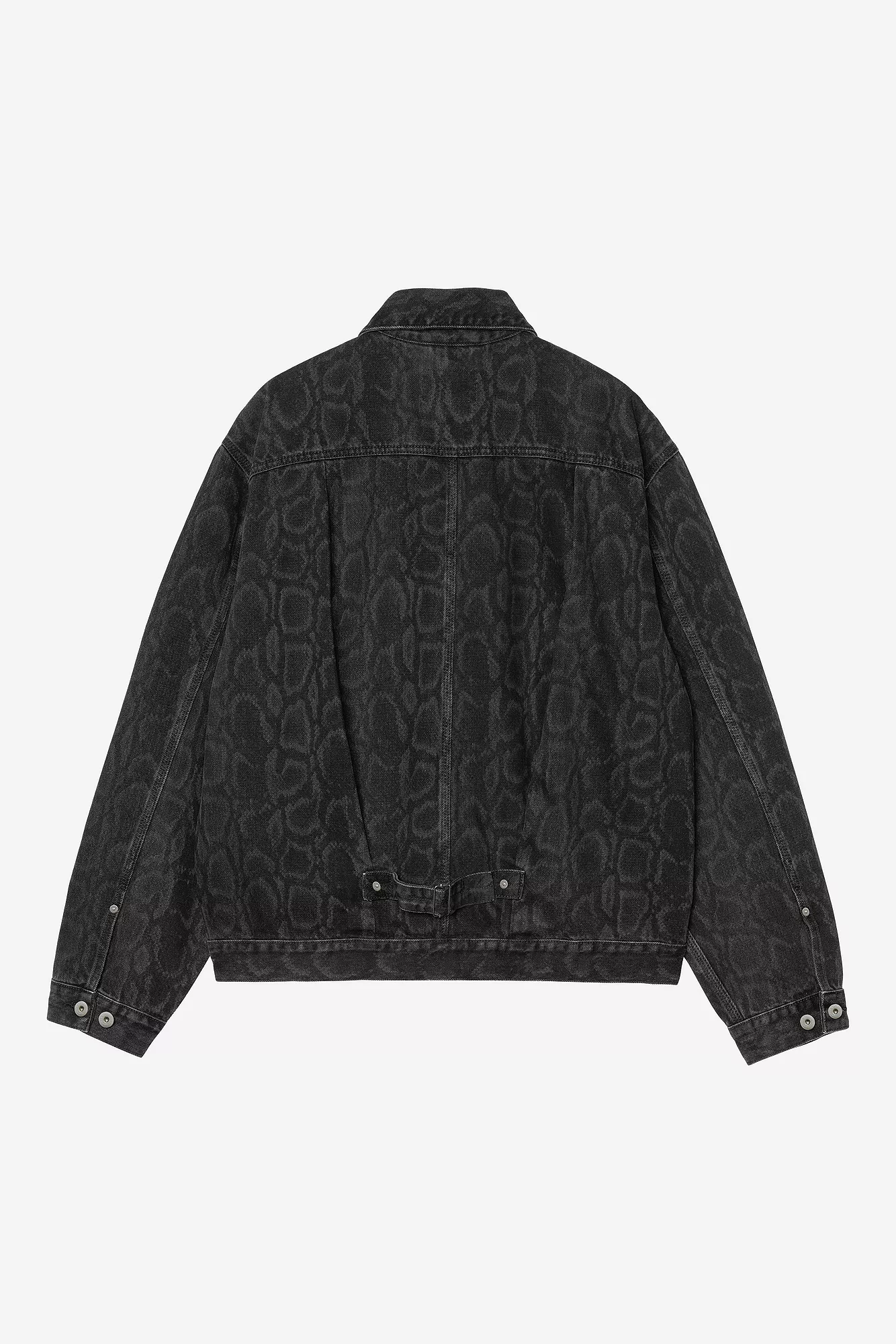 CARHARTT WIP BELMAR JACKET SNAKE CAMO BLACK HEAVY STONE WASH - Tôpette Skateboards & Lifestyle