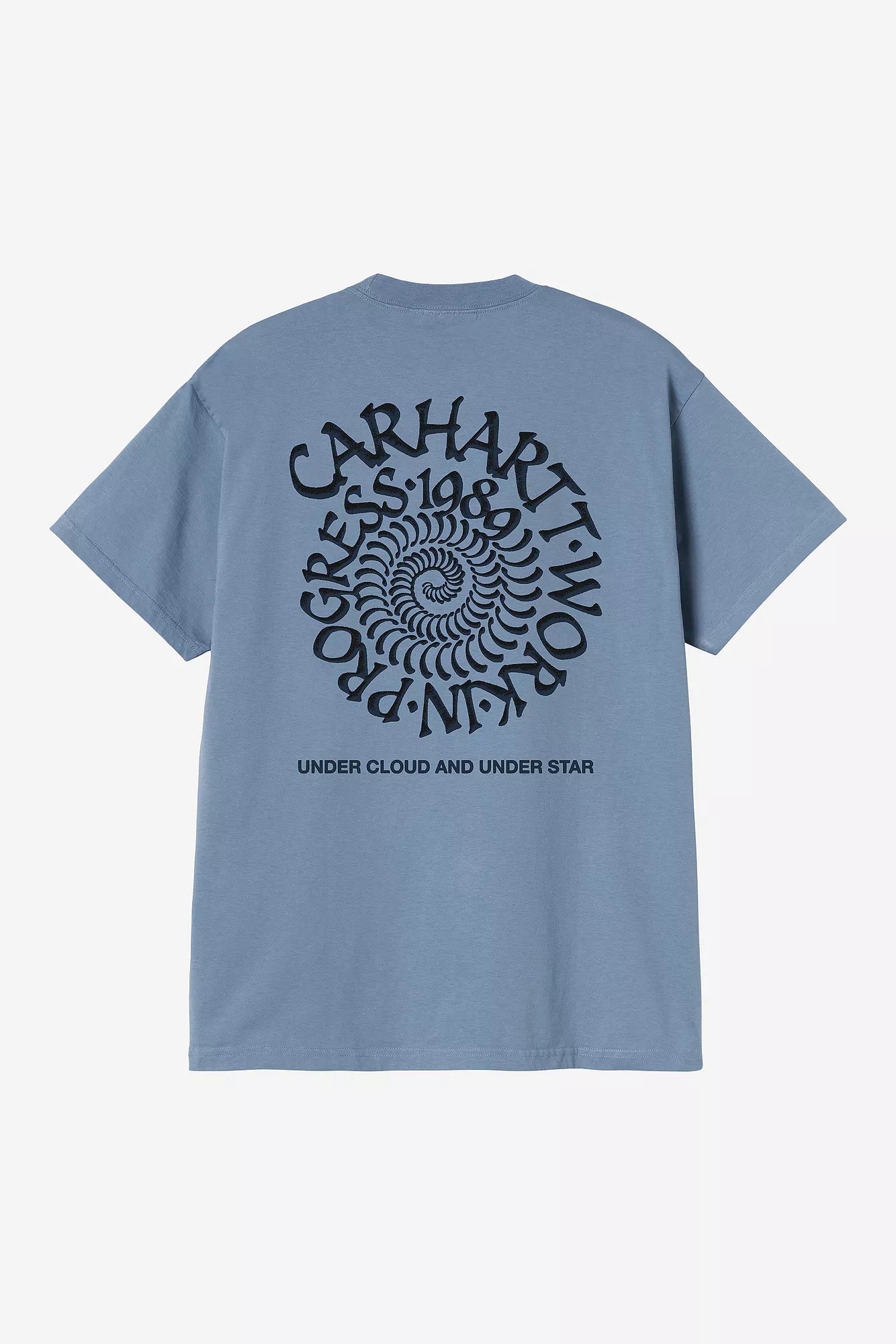 CARHARTT WIP S/S SPIRALS T-SHIRT GENTLE BLUE - Tôpette Skateboards & Lifestyle
