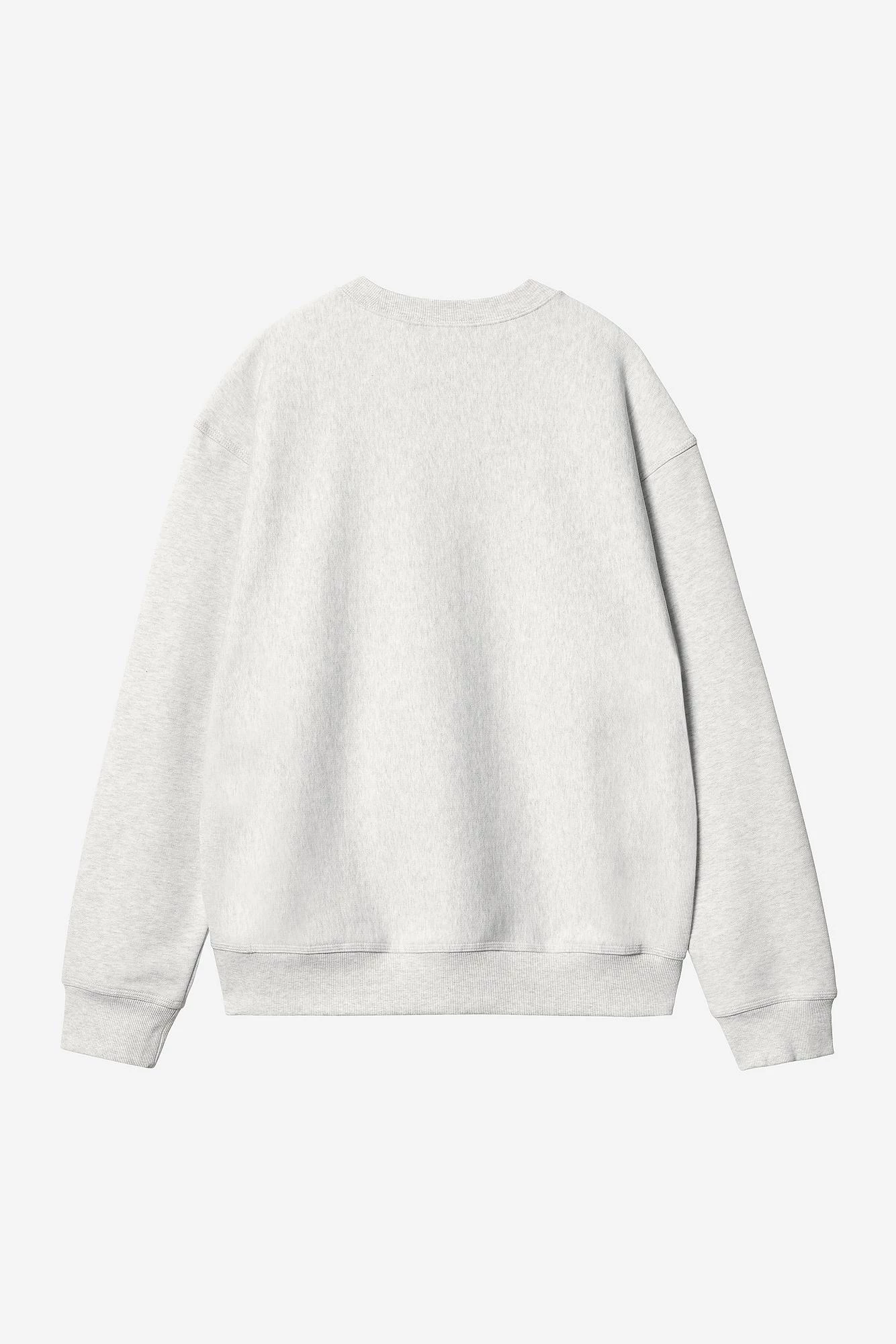 CARHARTT WIP WIP LABEL SWEATSHIRT ASH HEATHER - Tôpette Skateboards & Lifestyle