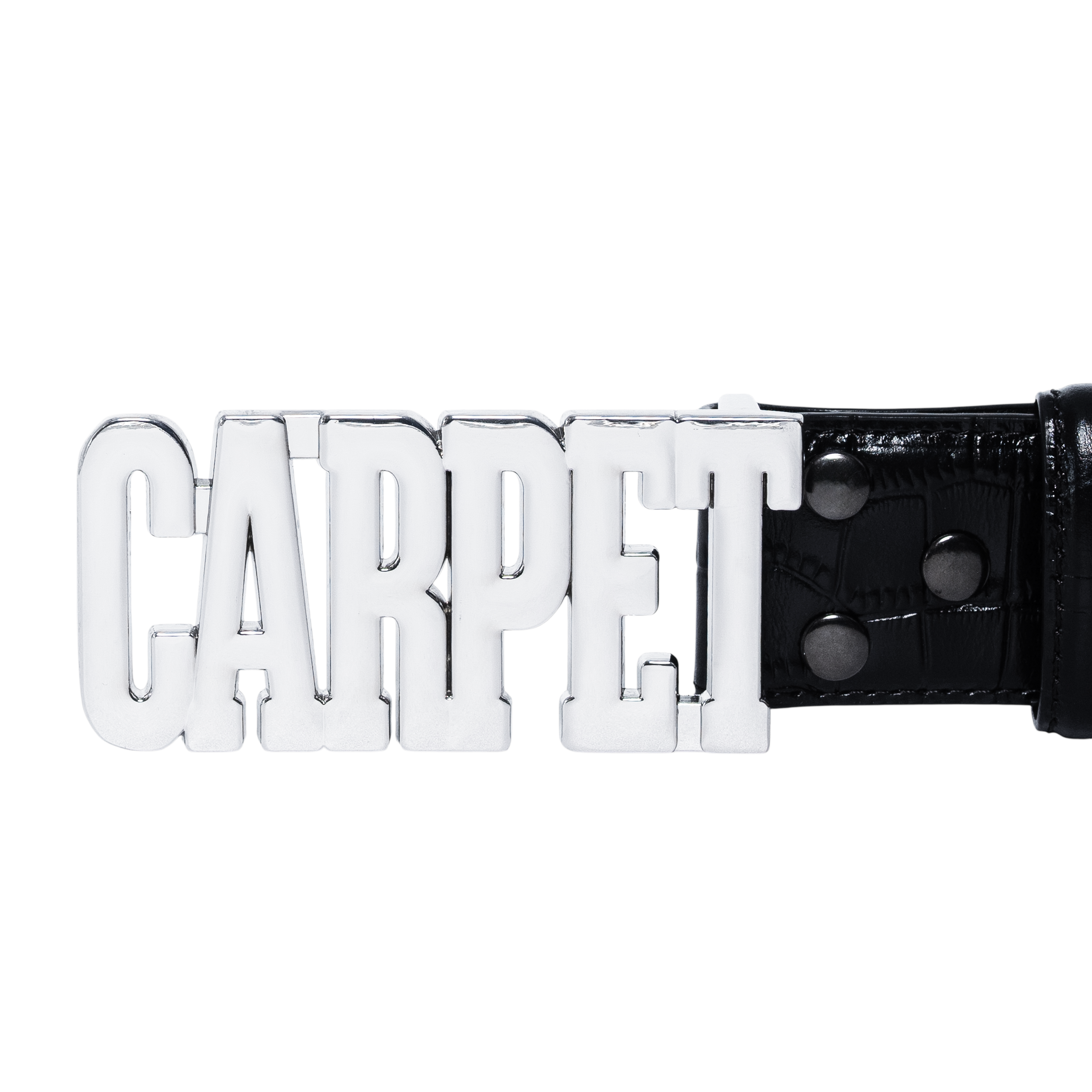 CARPET COMPANY CROCSKIN LEATHER BELT