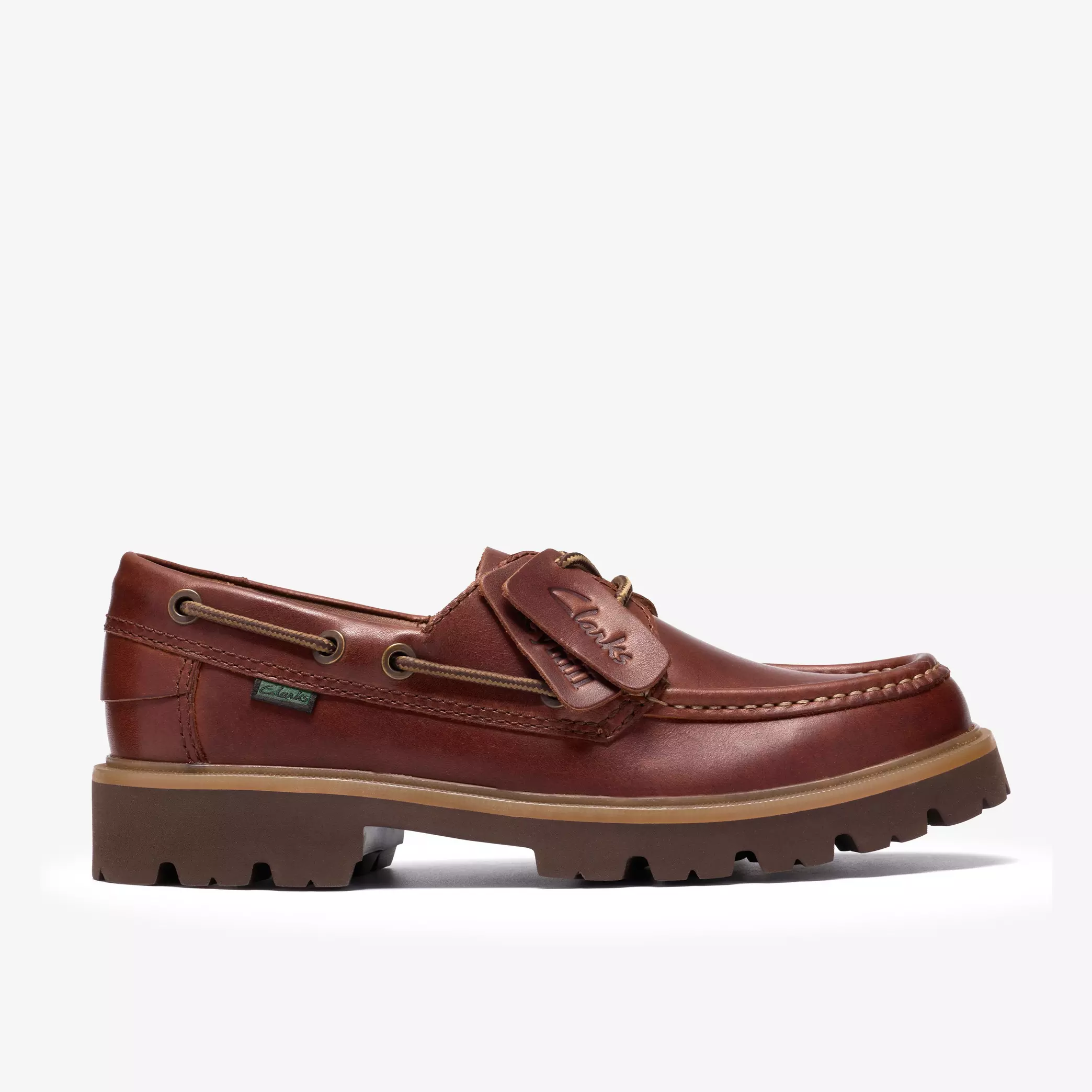 CLARKS CLEYHILL BOAT BROWN LEATHER - Tôpette Skateboards & Lifestyle