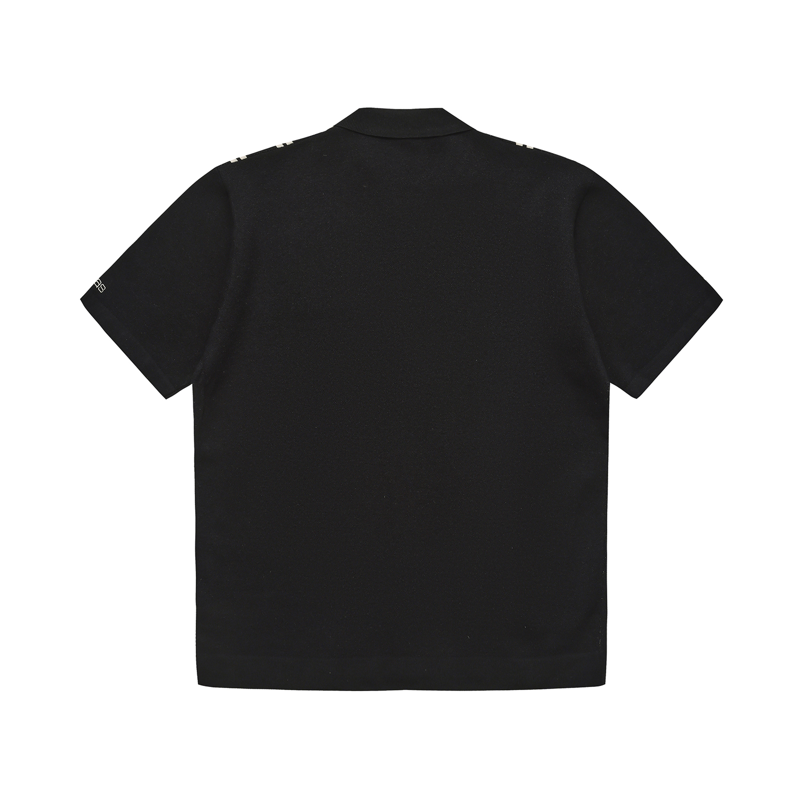 HÉLAS ALDO KNIT FULL ZIP POLO BLACK - Topette Skateboards