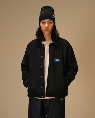 JACKER MIGHTY BLUE COACH JACKET - Tôpette Skateboards & Lifestyle