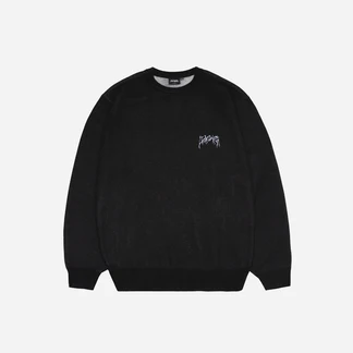 JACKER SKELETON KNIT CREWNECK BLACK - Tôpette Skateboards & Lifestyle