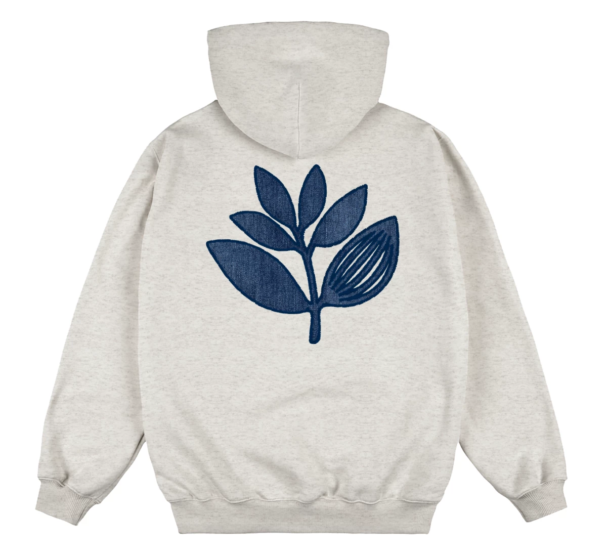 MAGENTA DENIM PLANT HOODIE