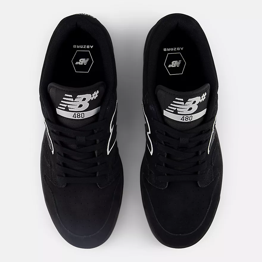 NEW BALANCE NUMERIC 480 NOIR BLANC NM480SBW - Tôpette Skateboards & Lifestyle