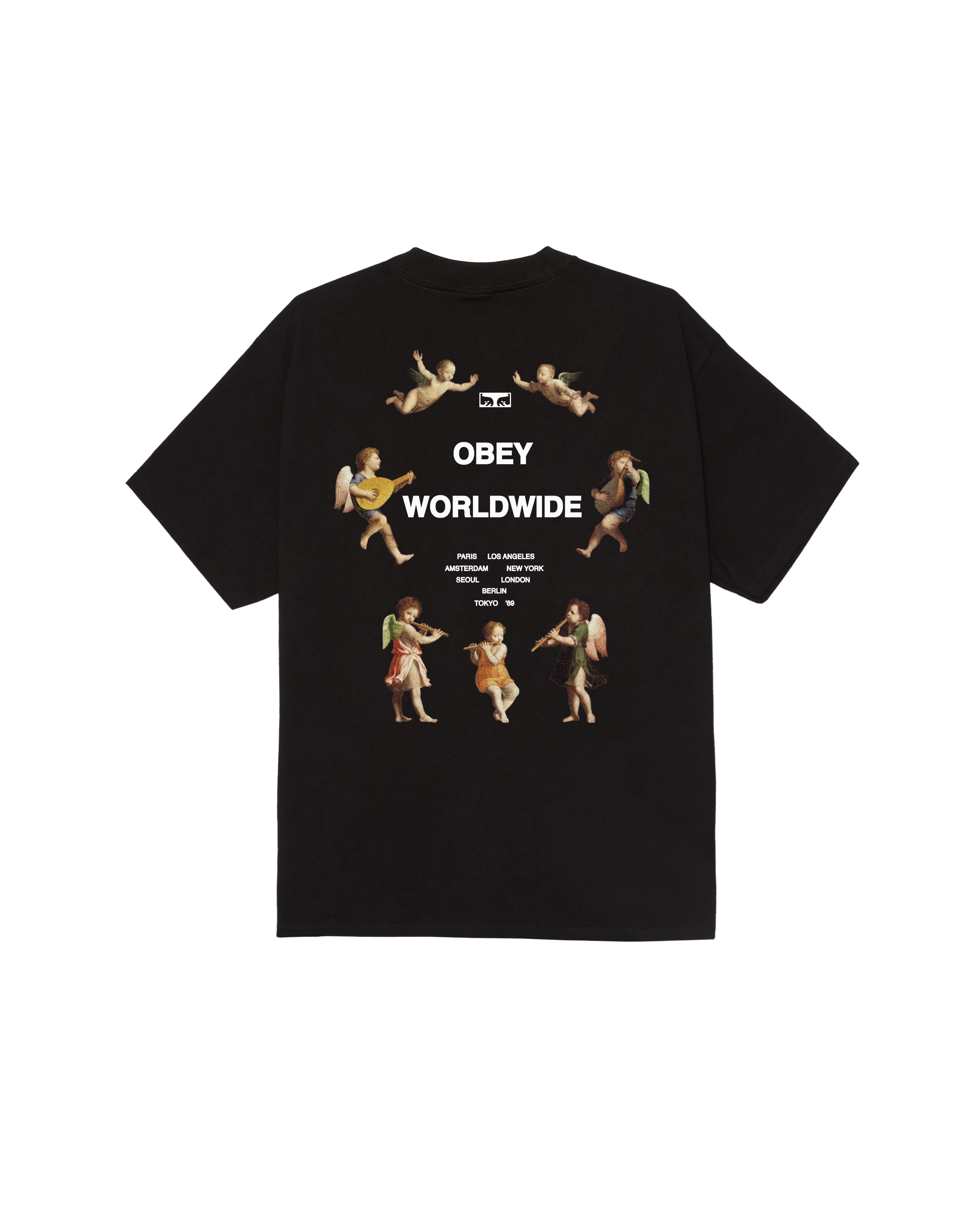 OBEY ANGELS ABOVE T-SHIRT BLACK