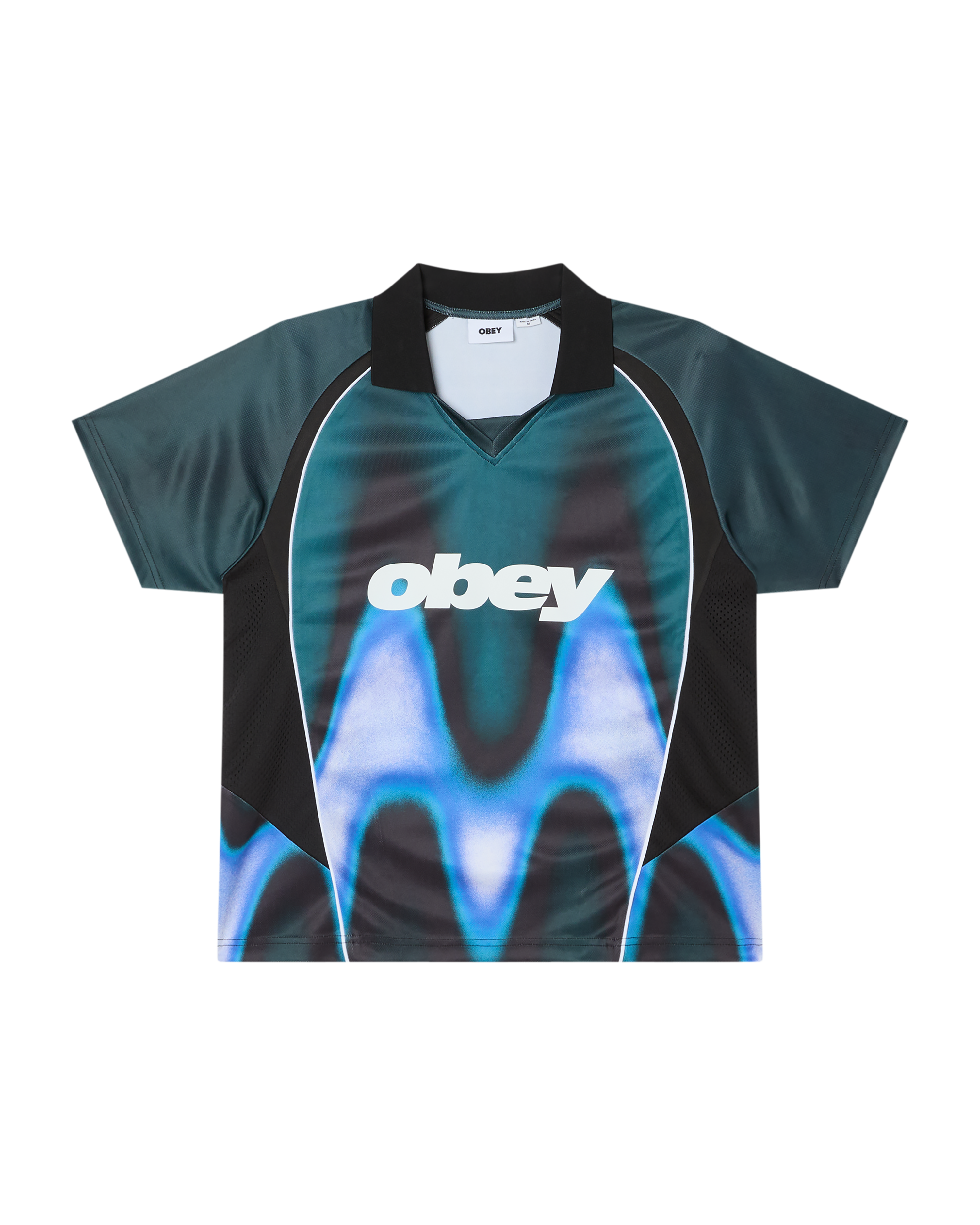 OBEY BLURRED SOCCER JERSEY DARK TEAL MULTI - Tôpette Skateboards & Lifestyle