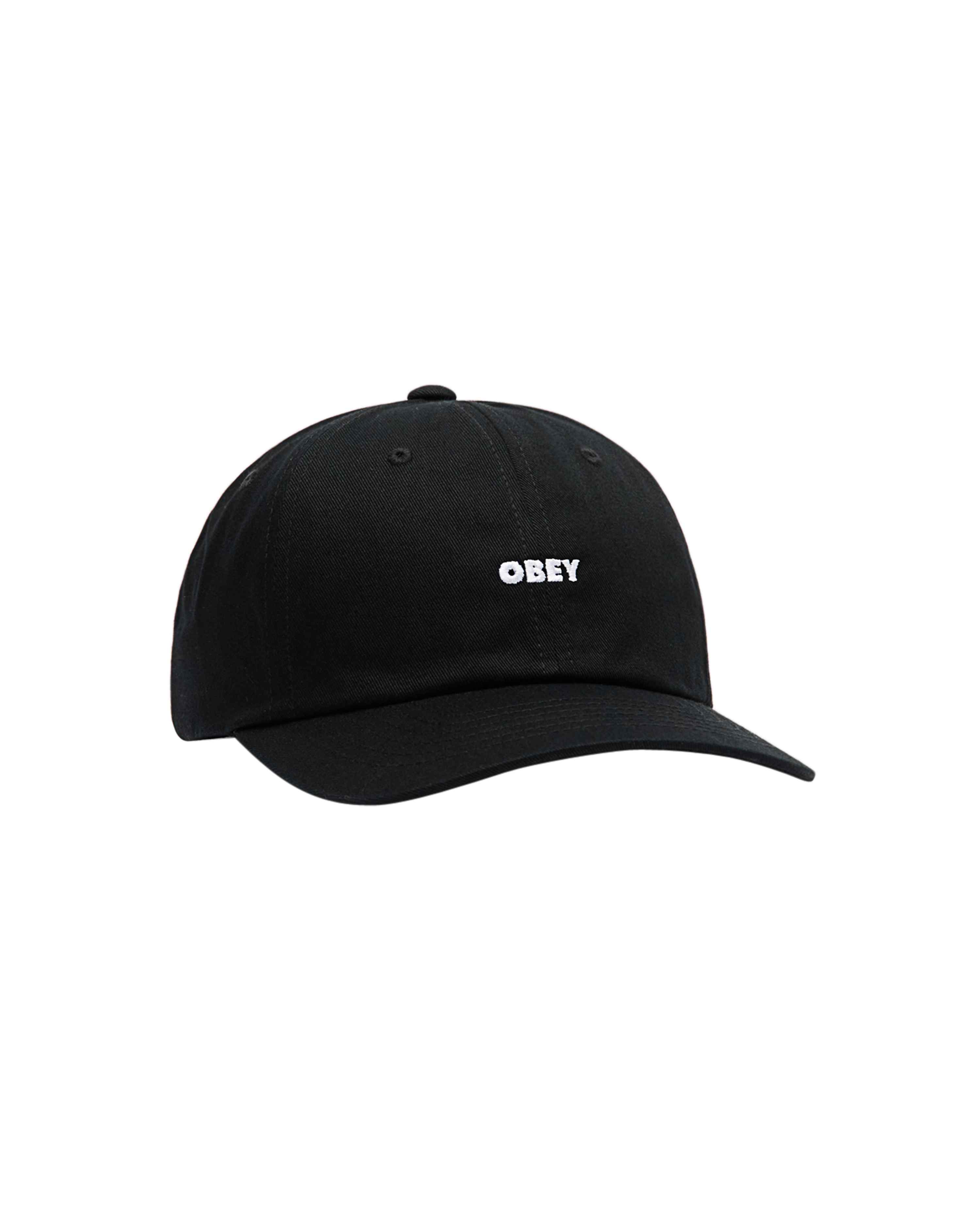 OBEY BOLD CURVE 6 PANEL STRAPBACK NOIR - Tôpette Skateboards & Lifestyle