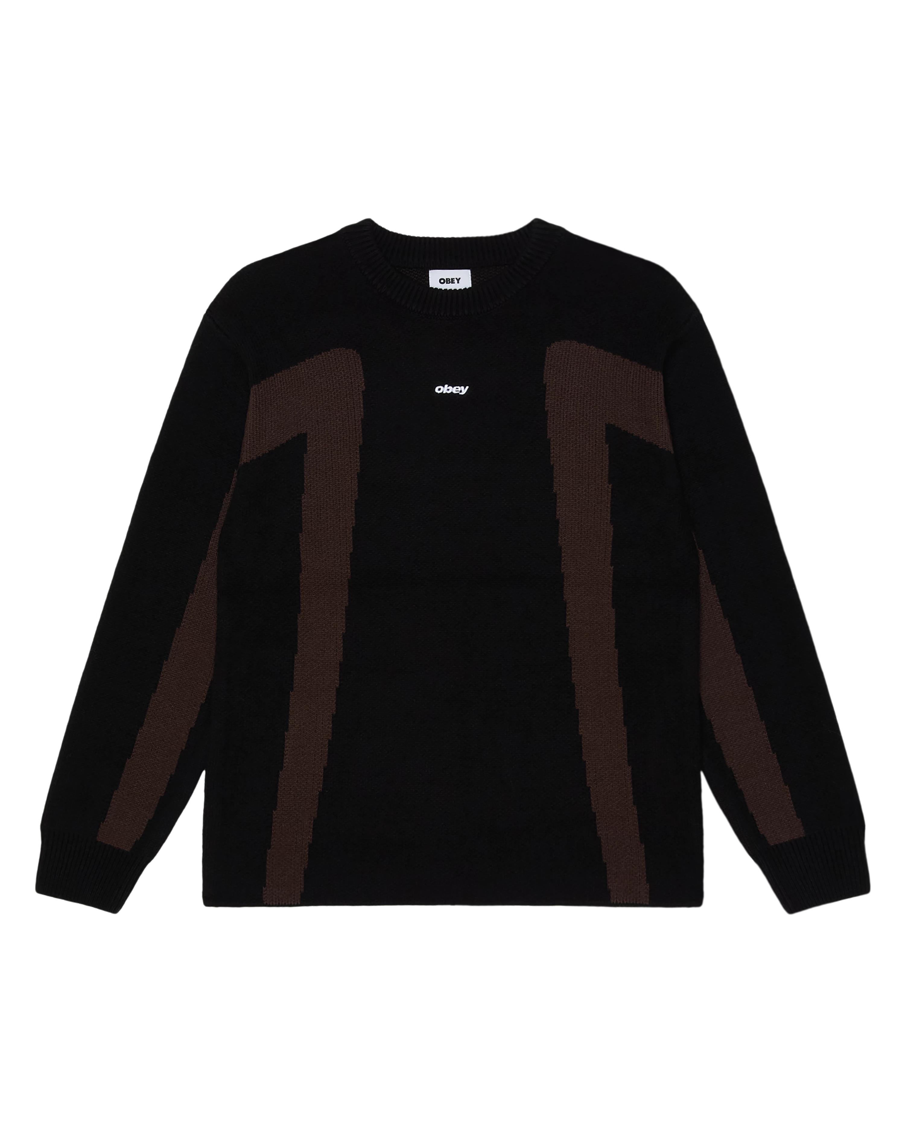 OBEY BRANN SWEATER DIGITAL BLACK MULTI