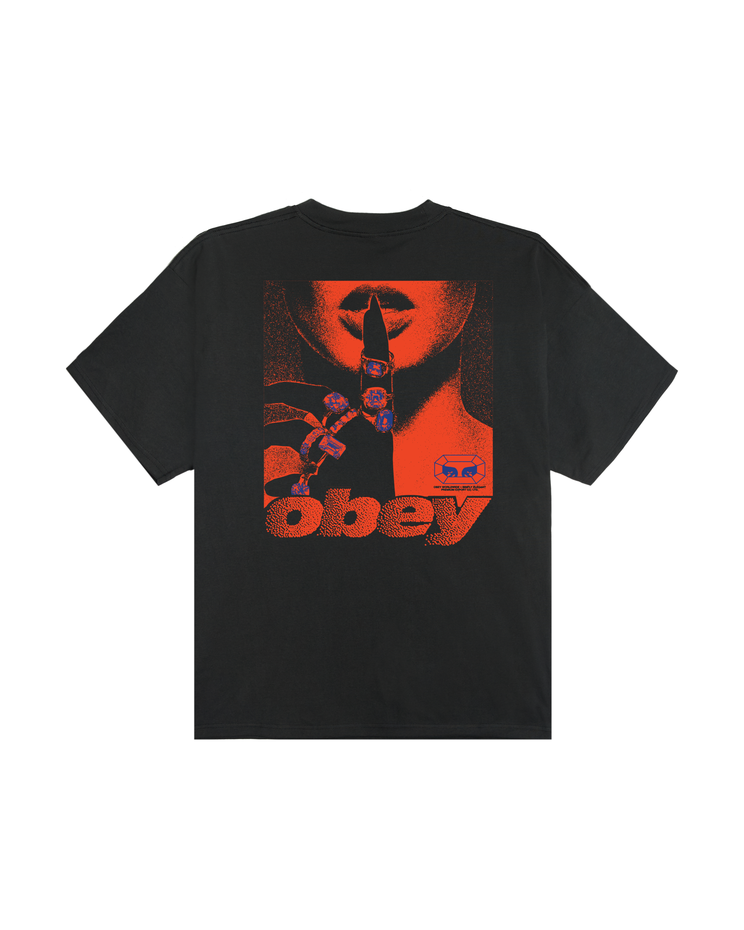 OBEY EXPORTS TEE VINTAGE BLACK - Tôpette Skateboards & Lifestyle