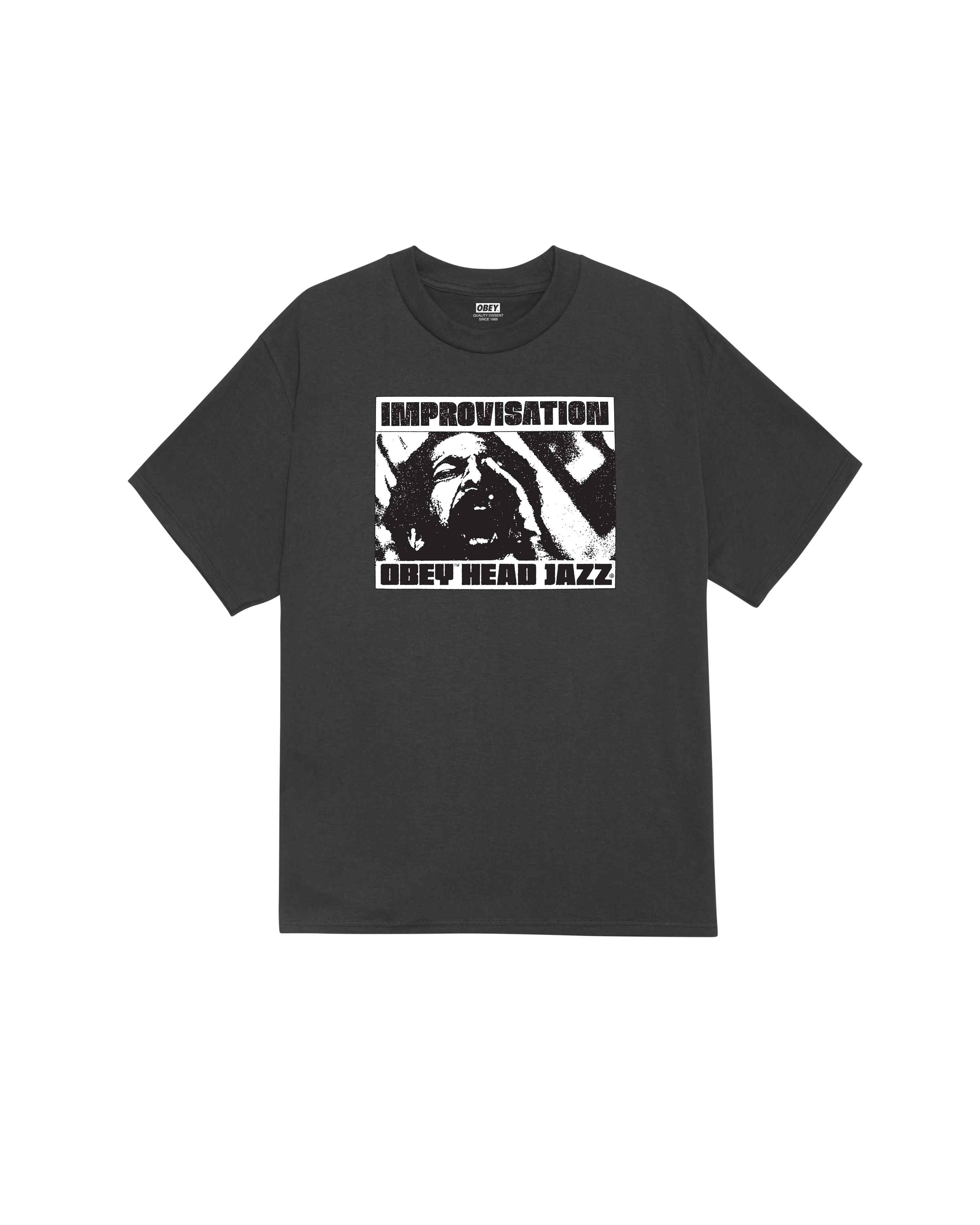 OBEY-IMPROVISATION-TEE-BLACK - Tôpette Skateboards & Lifestyle
