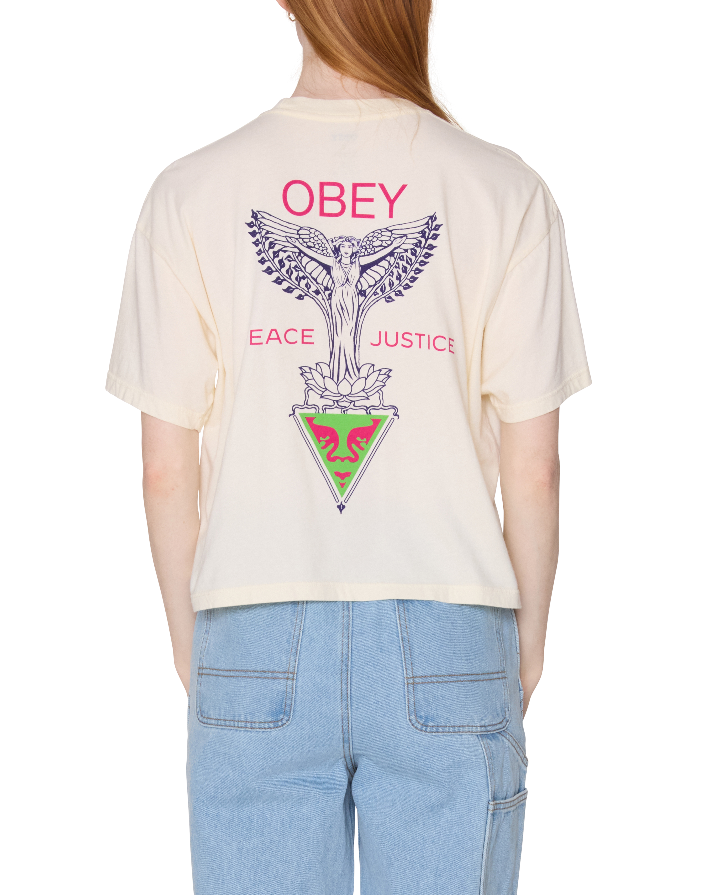 OBEY NOUVEAU ANGEL WOMEN T-SHIRT UNBLEACHED - Tôpette Skateboards & Lifestyle