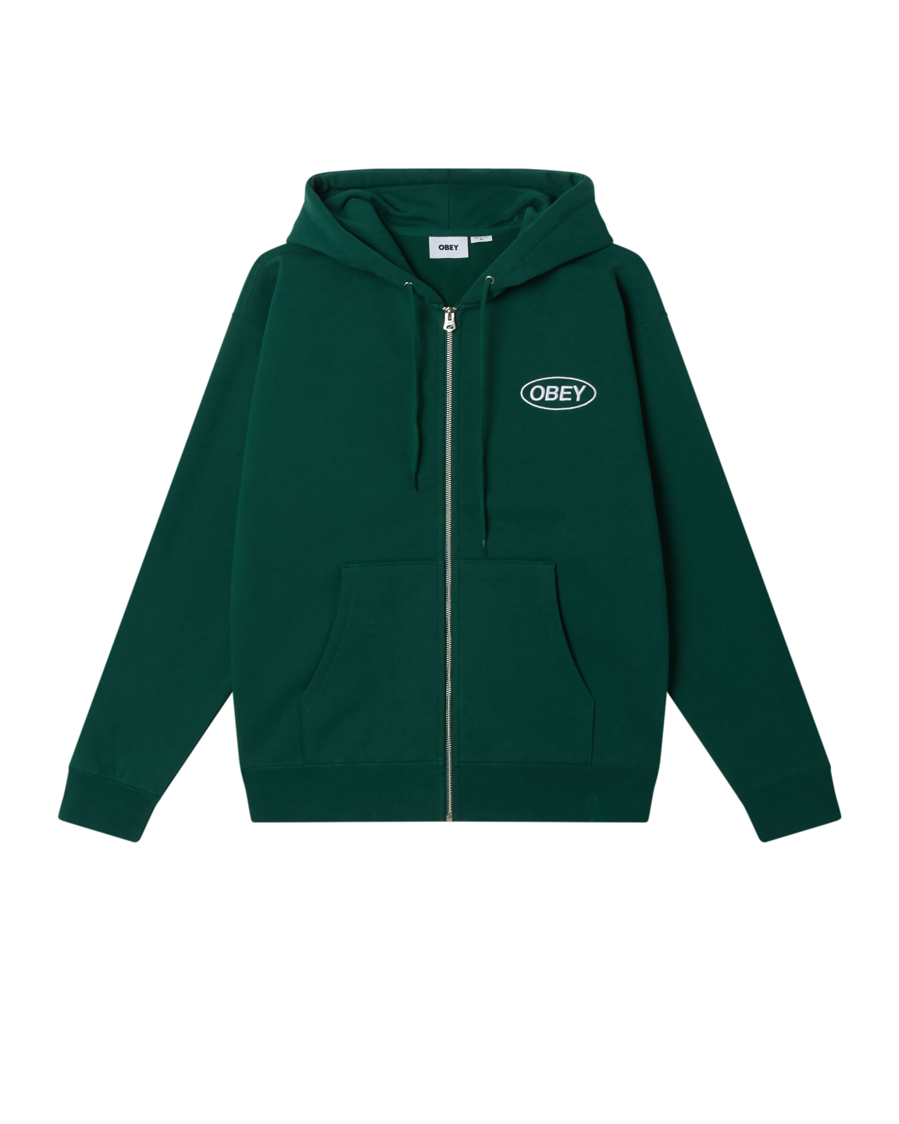 OBEY OVAL ZIP HOOD RAINFOREST - Tôpette Skateboards & Lifestyle