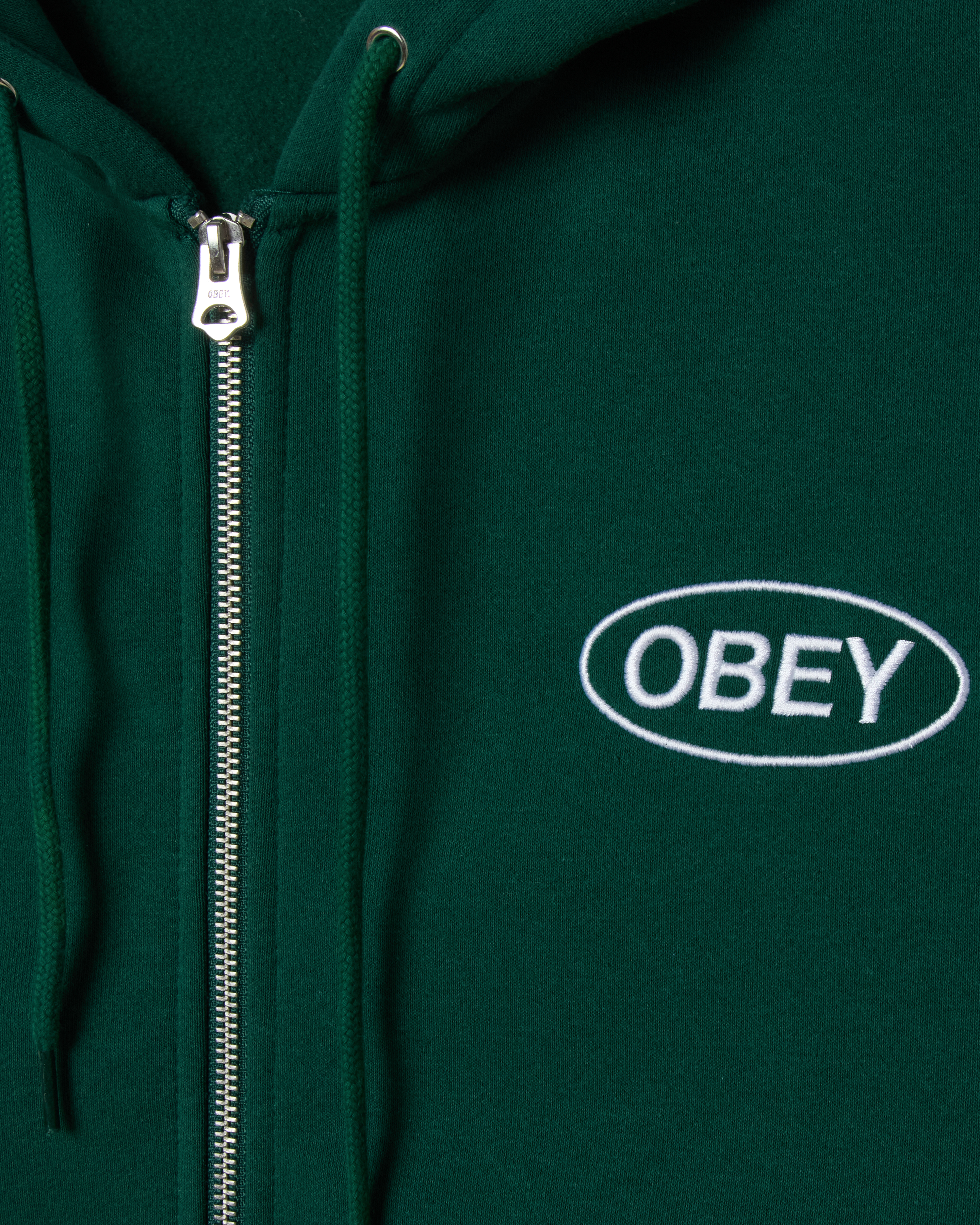 OBEY OVAL ZIP HOOD RAINFOREST - Tôpette Skateboards & Lifestyle