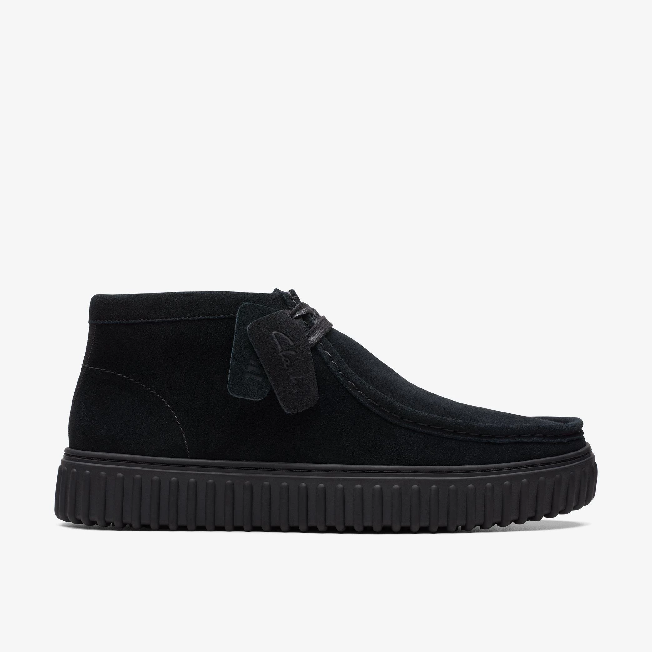 CLARKS TORHILL HI BLACK SUEDE - Tôpette Skateboards & Lifestyle