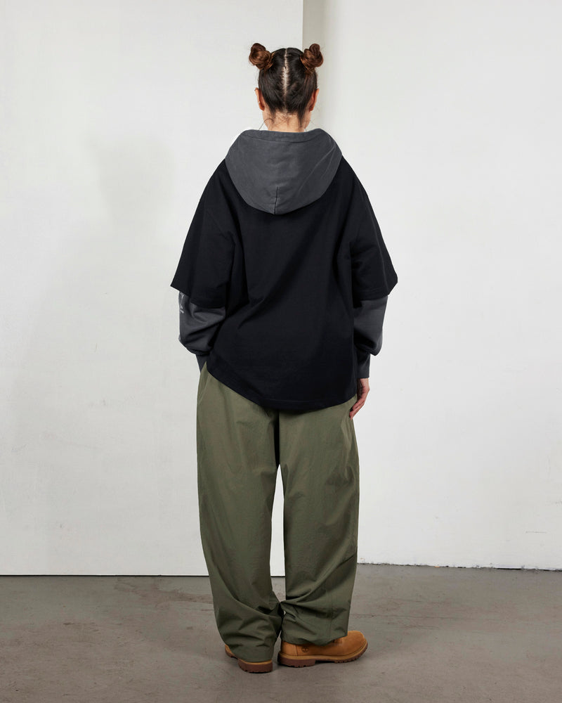 PLEASURES DRAGON LAYERED HOODIE FADED BLACK - Tôpette Skateboards & Lifestyle