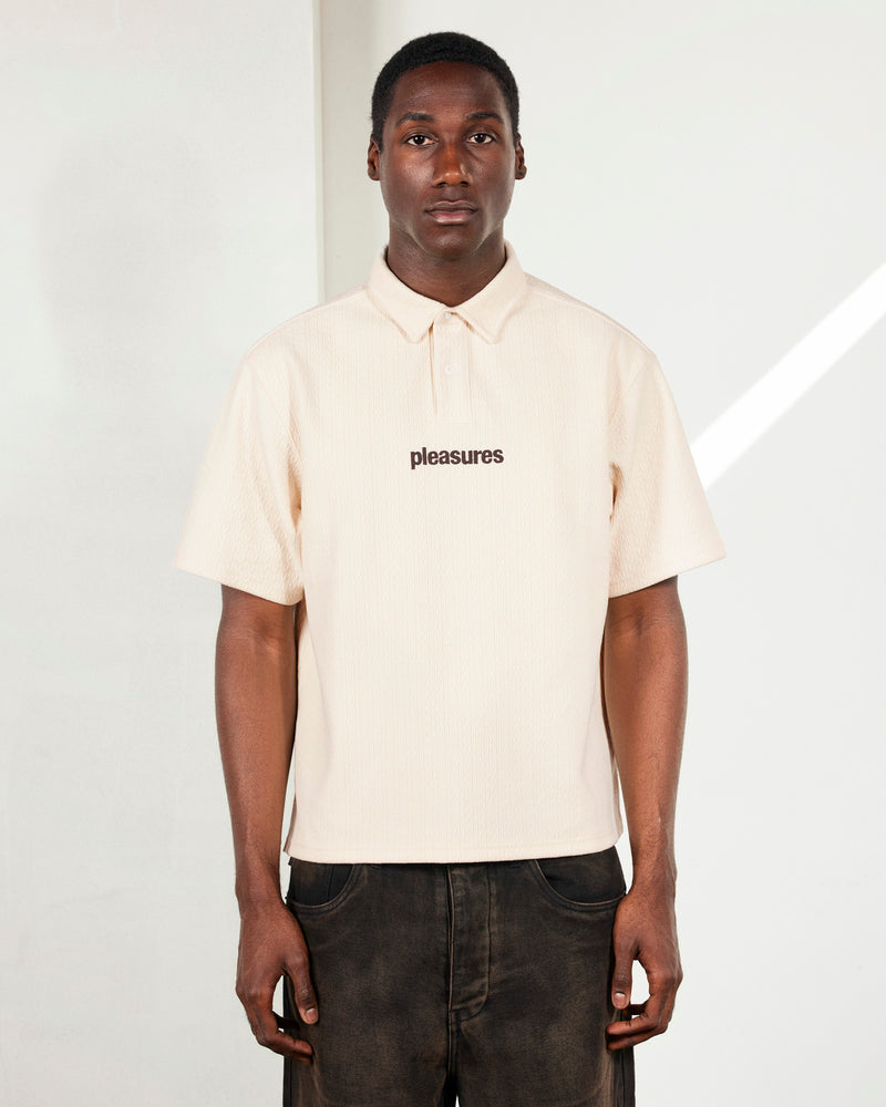PLEASURES CABLE POLO ECRU - Tôpette Skateboards & Lifestyle