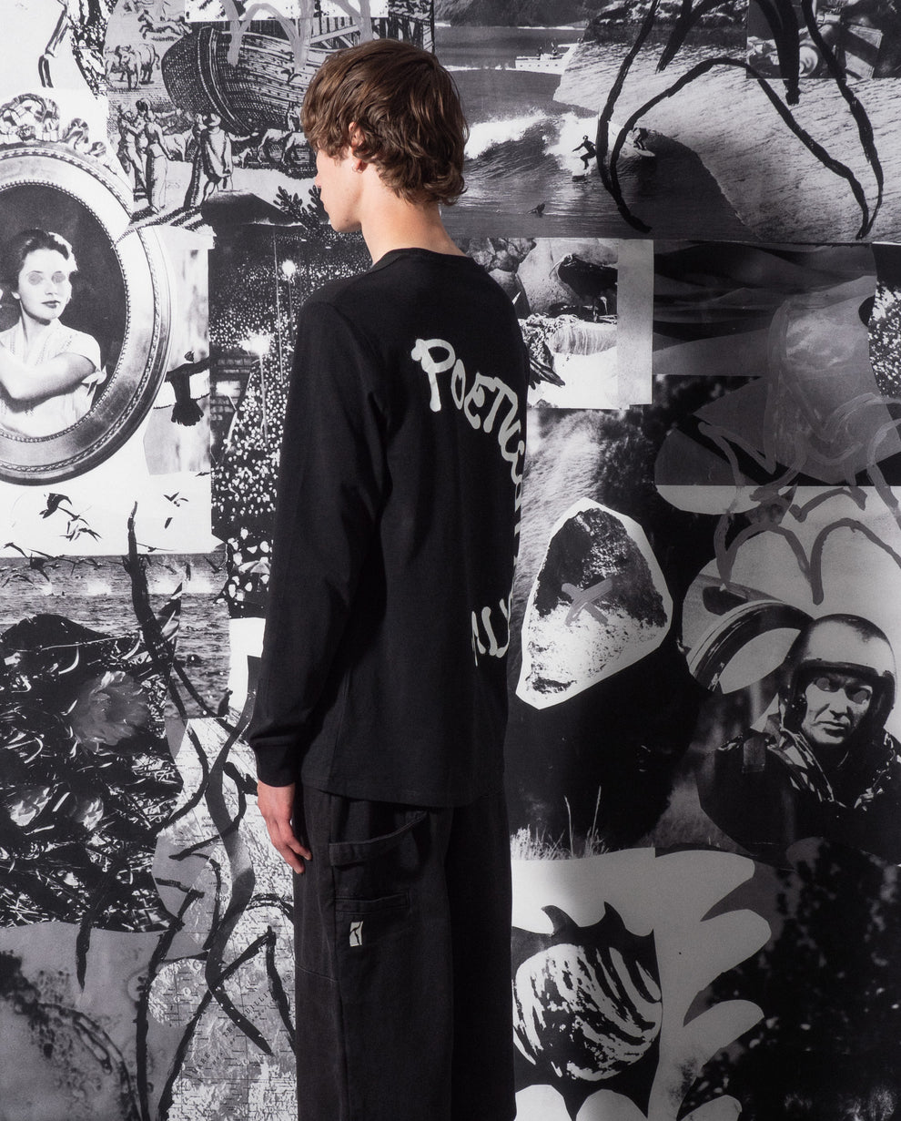 POETIC COLLECTIVE LONG SLEEVE TEE BLACK - Tôpette Skateboards & Lifestyle