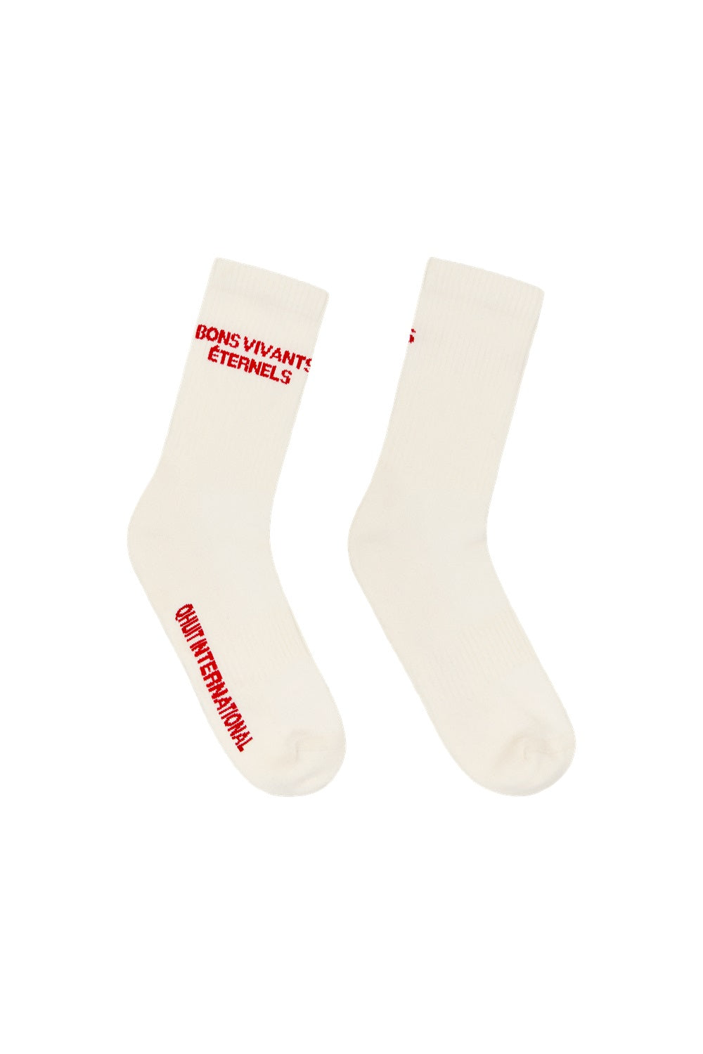 QHUIT BONS VIVANTS ÉTERNELS SOCKS OFF WHITE - Tôpette Skateboards & Lifestyle