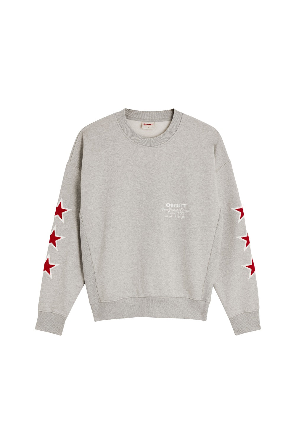 QHUIT CHAMPIONSHIP CREWNECK GREY MELANGE - Tôpette Skateboards & Lifestyle