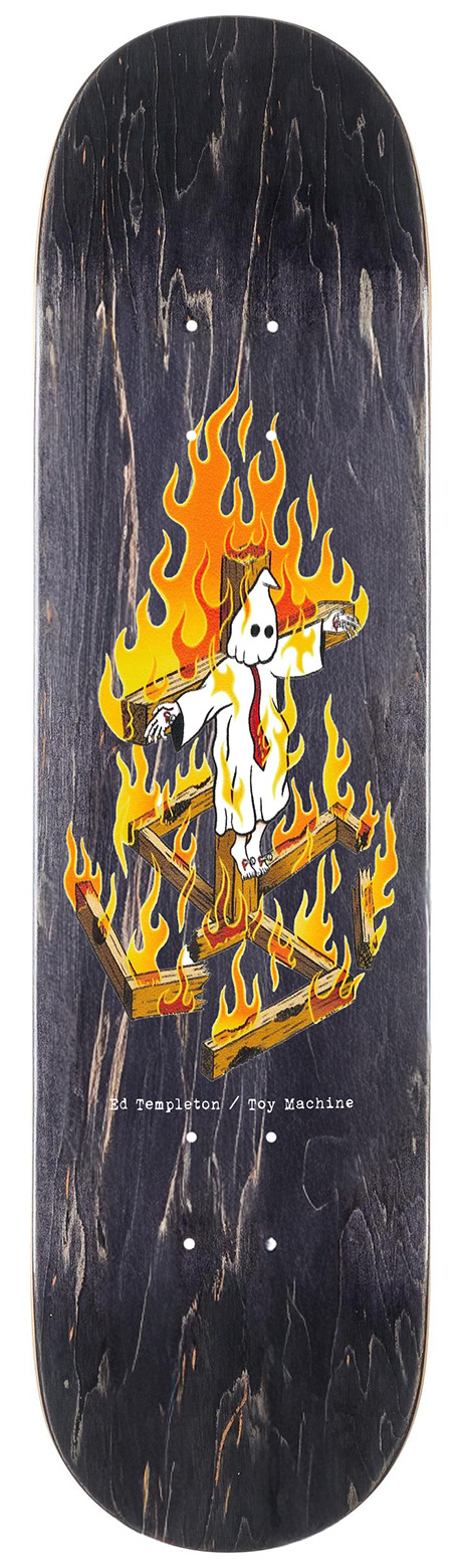 TOY MACHINE CHARRED CROSS BOARD 8.25 ED TEMPLETON - Tôpette Skateboards & Lifestyle