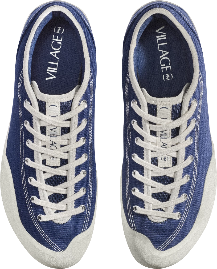 VILLAGE PM 1.30 PM NAVY WHITE CANVAS - Tôpette Skateboards & Lifestyle