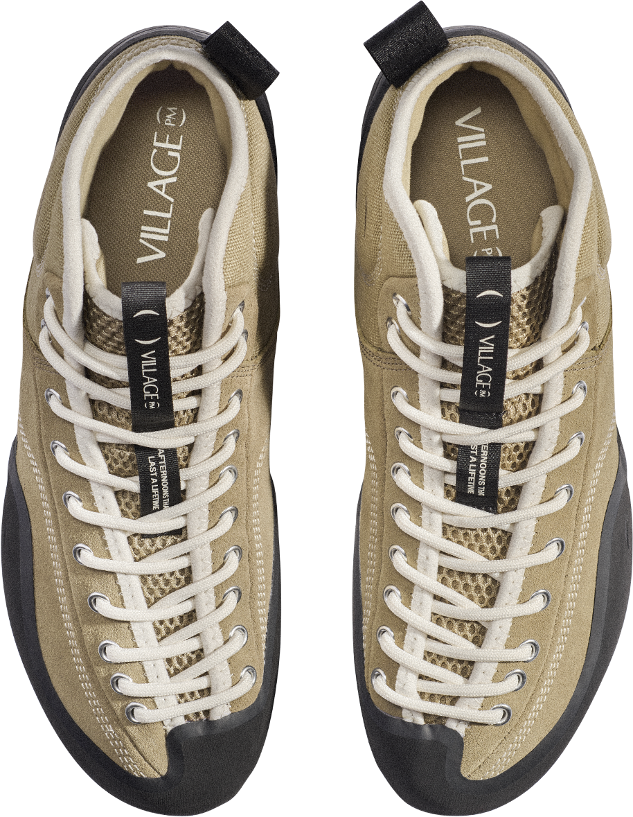 VILLAGE PM 1.00 PM MID SAND SUEDE CANVAS - Tôpette Skateboards & Lifestyle