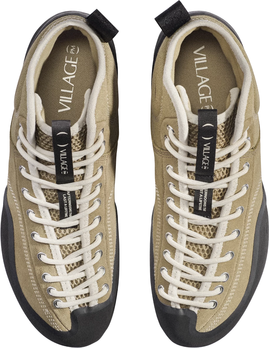 VILLAGE PM 1.00 PM MID SAND SUEDE CANVAS - Tôpette Skateboards & Lifestyle